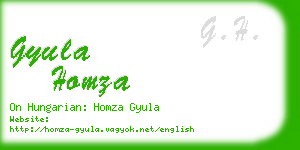 gyula homza business card